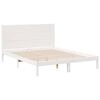 vidaXL Extra Long Bed Frame without Mattress White 140x220 cm Solid Wood