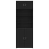vidaXL Storage Cabinet Black 80x42.5x225 cm Engineered Wood