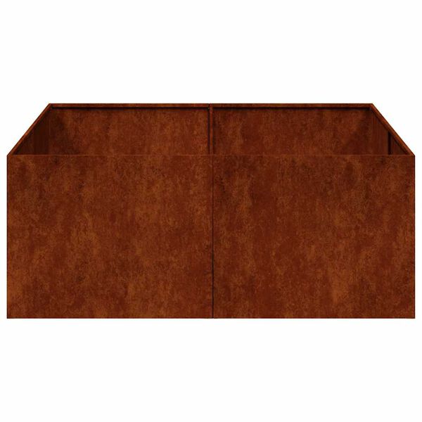 vidaXL Planter Rusty 100x100x40 cm Weathering Steel