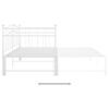vidaXL Pull-out Sofa Bed Frame without Mattress White Metal 90x200 cm