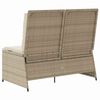 vidaXL Garden Bench with Cushion Beige Poly rattan