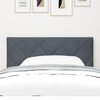 vidaXL LED Headboard with Headboard Dark Grey 100 cm Faux Leather