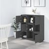 vidaXL Highboard Grey 110.5x35x117 cm Solid Wood Pine