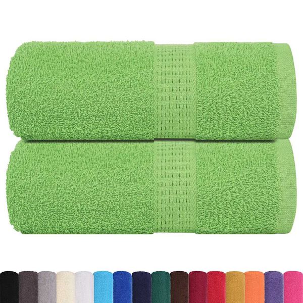 vidaXL Wash Towels "FROGN" 2 pcs Apple Green 30x30 cm 360 gsm