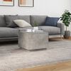 vidaXL Coffee Table with LED Lights Concrete Grey 50x50x40 cm