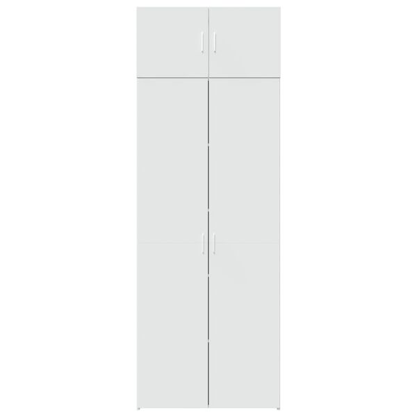 vidaXL Storage Cabinet White 80x42.5x225 cm Engineered Wood