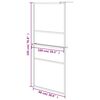 vidaXL Walk-in Shower Wall with Shelf Chrome 100x195 cm ESG Glass&Aluminium