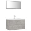 vidaXL Bathroom Furniture Set Concrete Grey Engineered Wood