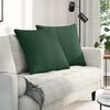 vidaXL Sofa Pillows 2 pcs Dark Green 80 x 80 cm Corduroy Fabric