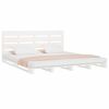 vidaXL Bed Frame without Mattress White 135x190 cm Double Solid Wood Pine