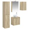 vidaXL Bathroom Cabinet Set 5 pcs Sonoma Oak 50 x 14.5 x 70 cm