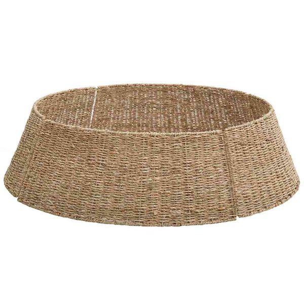 vidaXL Christmas Tree Collar Brown 105 x 105 x 28 cm Seagrass