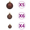 vidaXL Artificial Pre-lit Christmas Tree with Ball Set&Pinecones 180 cm