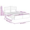vidaXL Storage Bed with Drawer Sonoma Oak 160 x 200 cm Engineered Wood