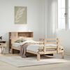vidaXL Bookcase Bed without Mattress 90x200cm Solid Wood Pine
