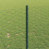 vidaXL Fence with Post Green 1 x 25 m Steel