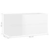 vidaXL Sink Cabinet with Built-in Basin High Gloss White Engineered Wood