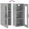 vidaXL Wall Mounted Cabinet Concrete Grey 34.5x34x90 cm