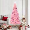 vidaXL Christmas Tree with 300 LEDs with Stand Pink 180 cm PVC