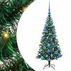 vidaXL Artificial Pre-lit Christmas Tree Green 120 cm PVC and Metal