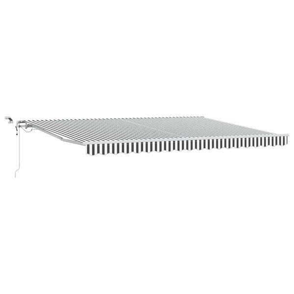vidaXL Automatic Retractable Awning with LED Anthracite&White 450x300 cm