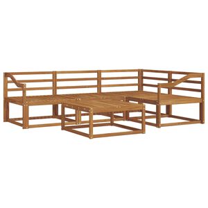 vidaXL Outdoor Sofa Set 5 pcs Natural Solid Acacia Wood