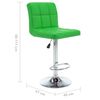 vidaXL Bar Stools 2 pcs Green Faux Leather