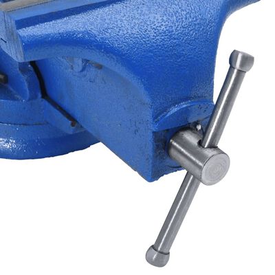 vidaXL Bench Vise Blue 100 mm Cast Iron