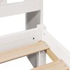 vidaXL Bookcase Bed without Mattress White 180x200 cm Super King Solid Wood Pine