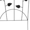 vidaXL Garden Fence 3 pcs Black 112 x 40 cm Steel