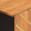 vidaXL Side Cabinet Brown and Black 60x33.5x75 cm Solid Wood Mango