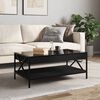 vidaXL Coffee Table with Infinity LED Black 90x50x38 cm