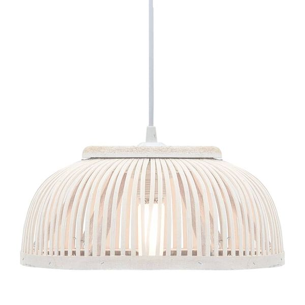 vidaXL Pendant Lamp Bamboo 40 W 30x12 cm Semicircle E27