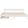 vidaXL Bed Frame without Mattress White 200x200 cm Solid Wood Pine
