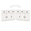vidaXL Sideboard White 100x40x75 cm Solid Wood Pine