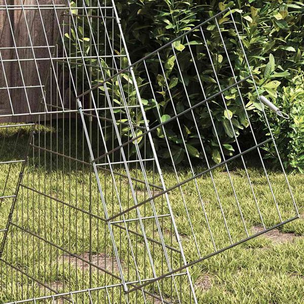 vidaXL Chicken Cage Silver 650 x 100 x 85 cm Galvanised Steel
