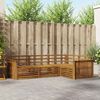 vidaXL Outdoor Sofa Set 4 pcs Natural Solid Acacia Wood