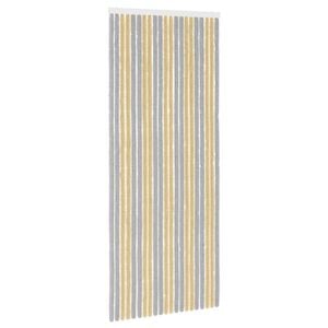 vidaXL Insect Curtain Chenille Grey and Beige 90 x 220 cm 100% PP
