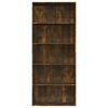 vidaXL 5-Tier Book Cabinet Smoked Oak 80x30x189 cm Engineered Wood