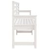 vidaXL Garden Bench White 203.5x48x91.5 cm Solid Wood Pine