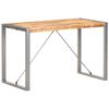 vidaXL Dining Table | Brown and grey | Mango wood and steel | 120 cm long