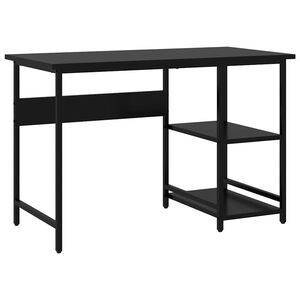 vidaXL Computer Desk Black 105x50x72 cm MDF and Metal