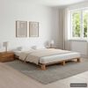 vidaXL Pallet Bed Frame without Mattress Wax Brown 140x200cm Solid Wood