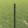 vidaXL Fence with Post Grey 0.4 x 10 m Steel and PVC