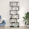 vidaXL Book Cabinet Black Oak 70 x 24 x 193.5 cm Engineered Wood