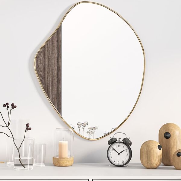 vidaXL Wall Mirror Gold 60x50 cm