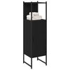 vidaXL Bathroom Furniture Set with Shelf Black Oak 33 x 33 x 120.5 cm