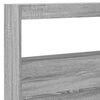 vidaXL Headboard Cabinet with LED Grey Sonoma 220x17x102 cm