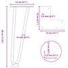 vidaXL Hairpin Legs for Coffee Table 4 pcs White 30 cm Solid Steel