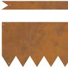 vidaXL Lawn Edging 50 pcs Brown 100 x 0.05 x 20 cm Weathering Steel